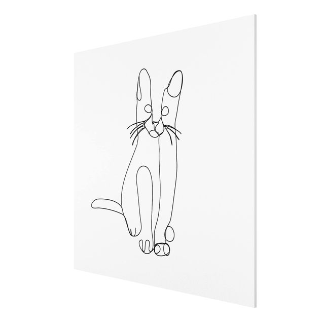Wandbilder Modern Katze Line Art