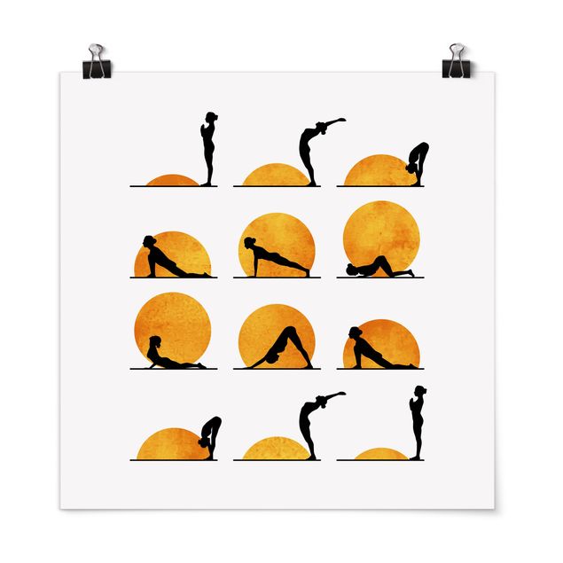 Wandbilder Portrait Yoga - Der Sonnengruß