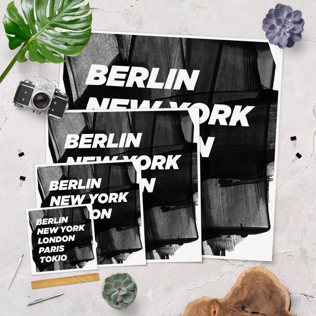 Wandbilder Schwarz-Weiß Berlin New York London