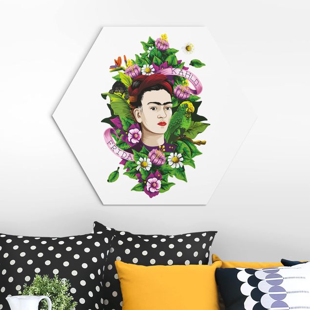 Küche Dekoration Frida Kahlo - Frida, Äffchen und Papagei