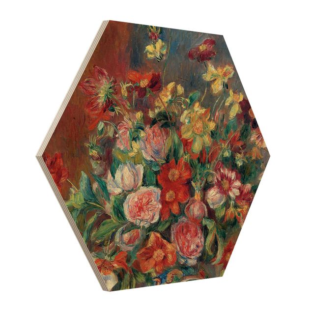 Holzbilder Blumen Auguste Renoir - Blumenvase