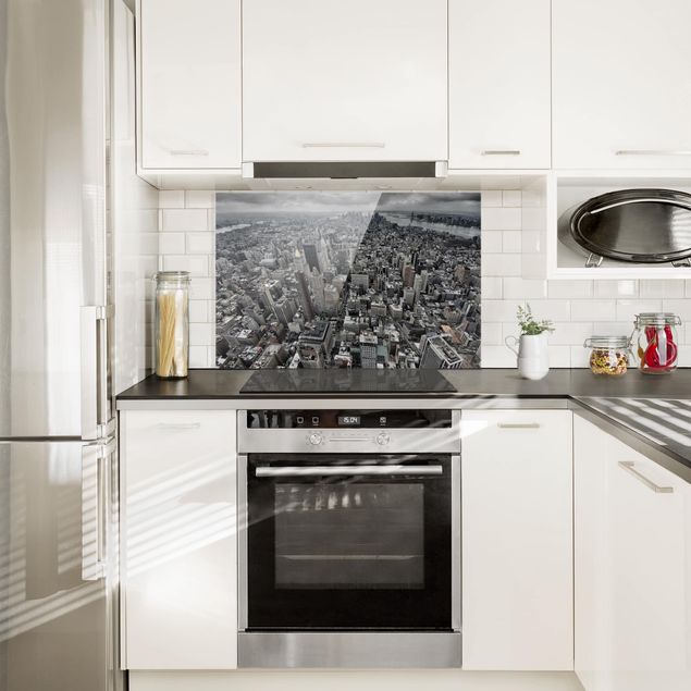 Spritzschutz Küche Glas Blick über Manhattan