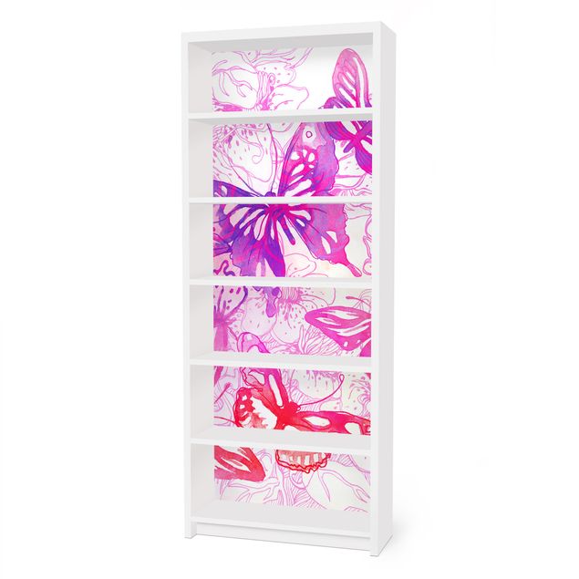 Möbelfolie für IKEA Billy Regal - Klebefolie Schmetterlingstraum