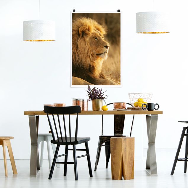 Poster Tiere Löwenkönig