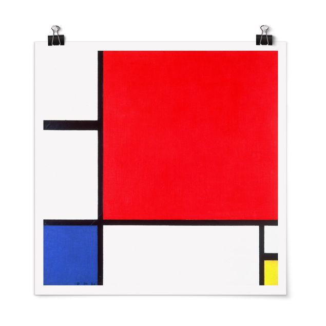 Kunststile Piet Mondrian - Komposition Rot Blau Gelb