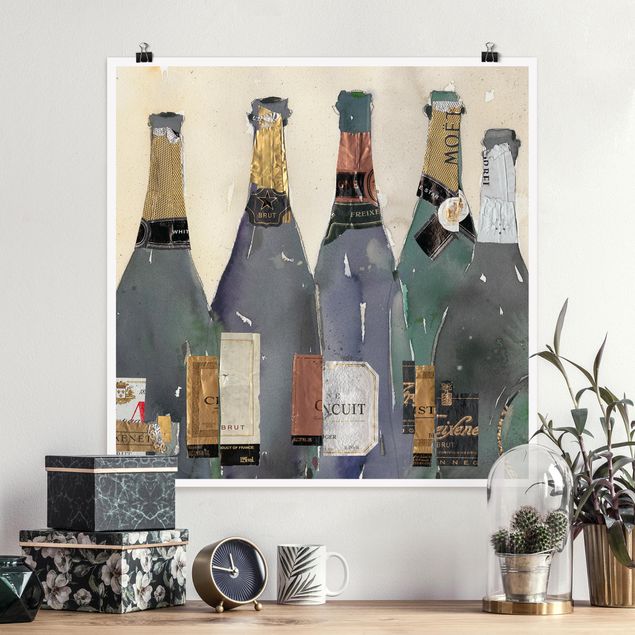 Wandbilder Modern Entkorkt - Champagner