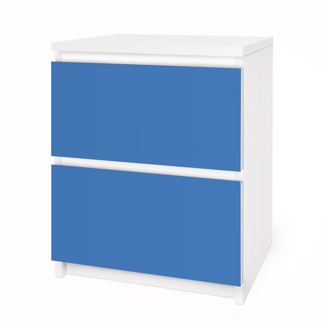 Möbelfolie für IKEA Malm Kommode - Selbstklebefolie Colour Royal Blue