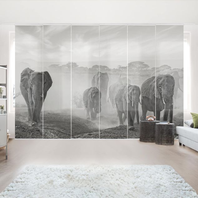 Wanddeko Küche Elefantenherde