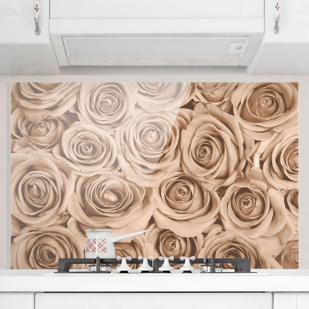 Wanddeko Küche Vintage Rosen