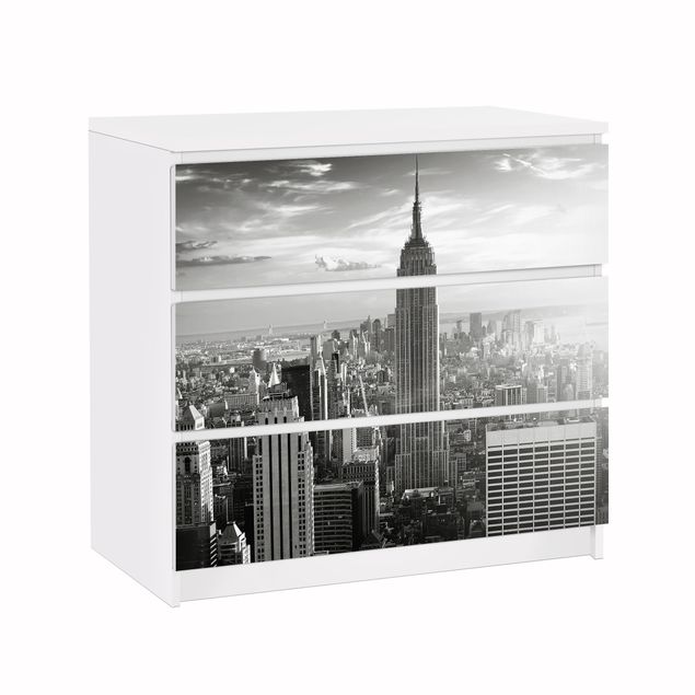 graue Klebefolie No.34 Manhattan Skyline Panorama