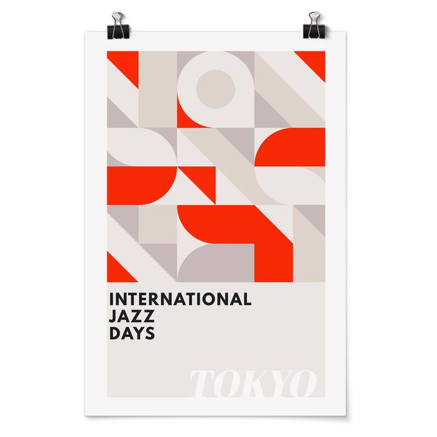 Poster mit Spruch Jazz Days Tokyo