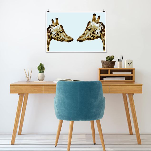 Wandbilder Giraffen Giraffes in Love