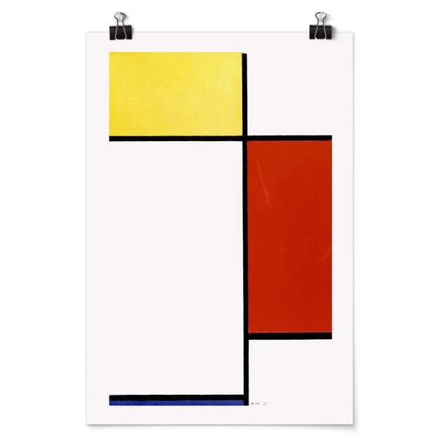 Kunstkopie Poster Piet Mondrian - Komposition I
