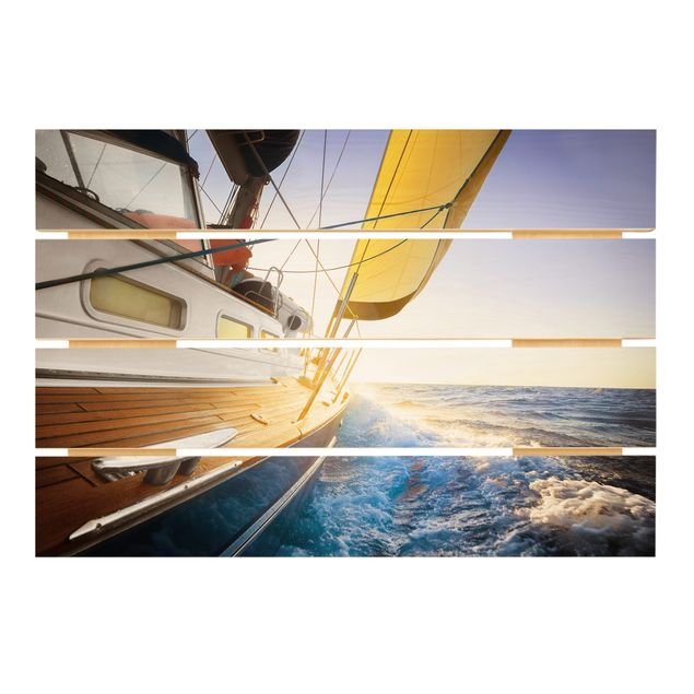 Bilder Segelboot auf blauem Meer bei Sonnenschein