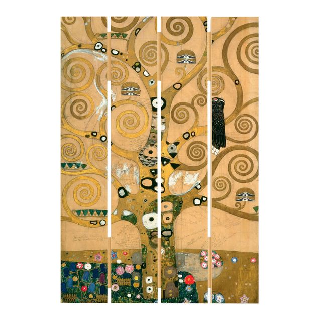 Holzbild Natur Gustav Klimt - Der Lebensbaum
