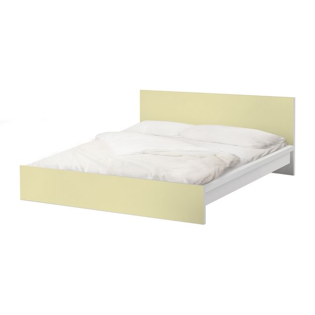 Möbelfolie für IKEA Malm Bett niedrig 140x200cm - Klebefolie Colour Crème
