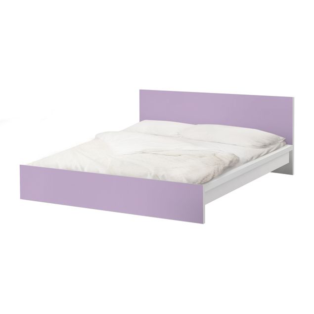 Möbelfolie für IKEA Malm Bett niedrig 140x200cm - Klebefolie Colour Lavender