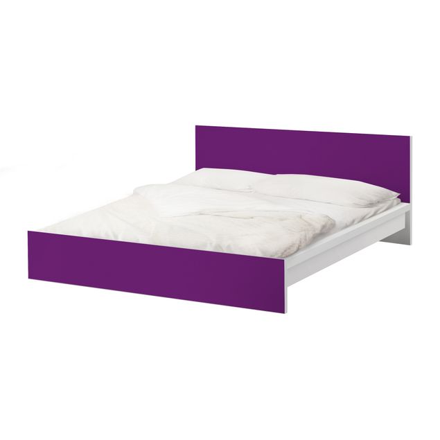 Möbelfolie für IKEA Malm Bett niedrig 140x200cm - Klebefolie Colour Purple