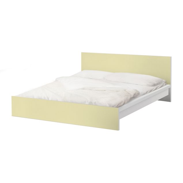 Möbelfolie für IKEA Malm Bett niedrig 160x200cm - Klebefolie Colour Crème
