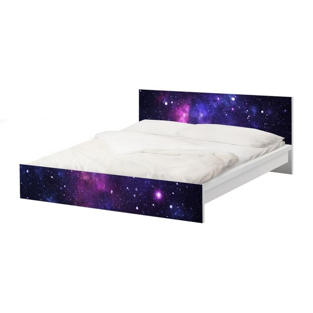 Möbelfolie für IKEA Malm Bett niedrig 180x200cm - Klebefolie Galaxie