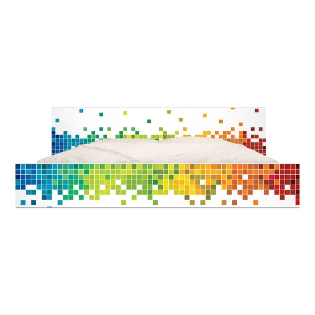 Klebefolie für Möbel Pixel-Regenbogen