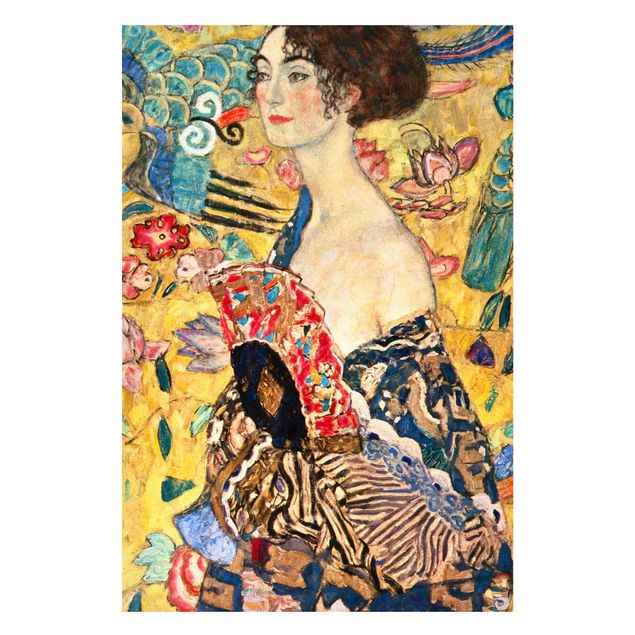 Art Deco Bilder Gustav Klimt - Dame mit Fächer