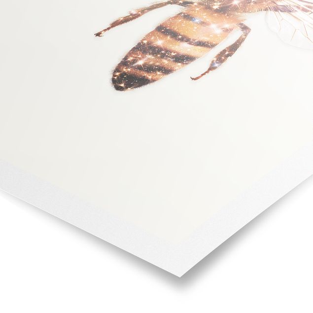 Jonas Loose Kunstdrucke Biene mit Glitzer