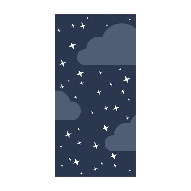 Teppich modern Stilisierte Sterne im Nachthimmel