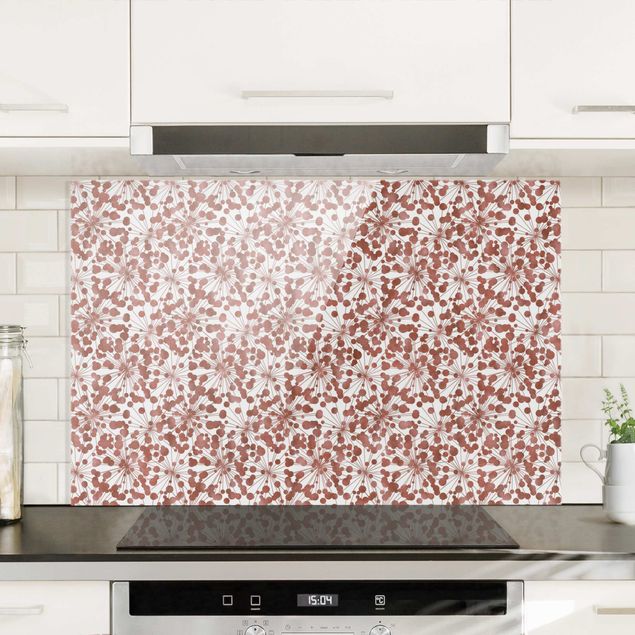 Küche Dekoration Natürliches Muster Pusteblume mit Punkten Kupfer