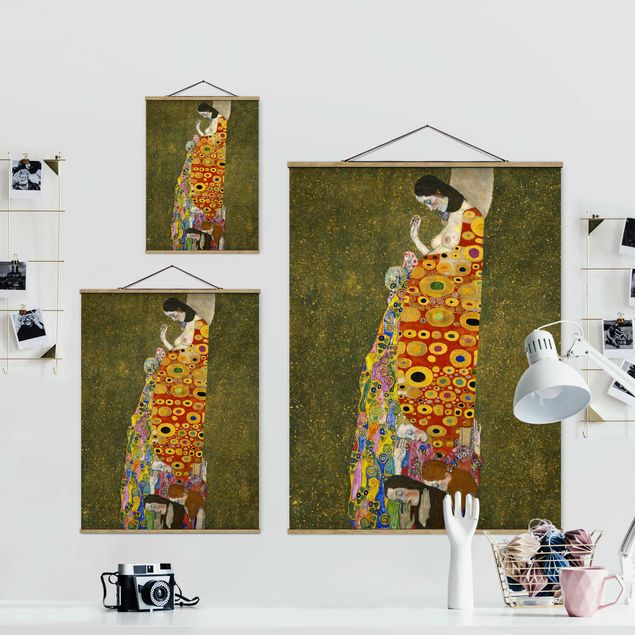 Wandbilder Portrait Gustav Klimt - Die Hoffnung II