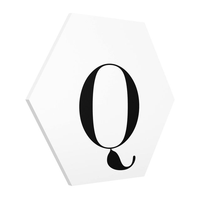 Wandbilder Modern Buchstabe Serif Weiß Q