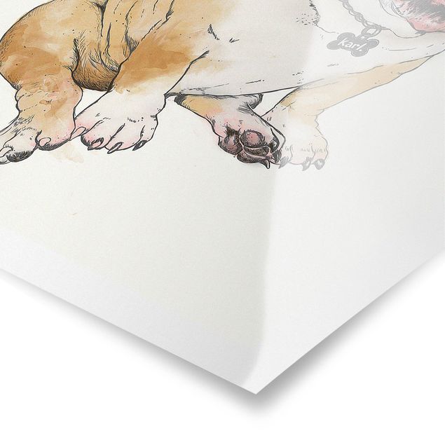 Laura Graves Art Bilder Illustration Hund Bulldogge Malerei