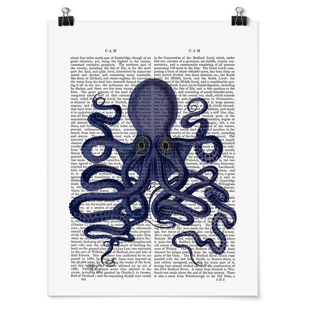 Wandbilder Sprüche Tierlektüre - Oktopus