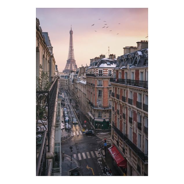 Wandbilder Paris Eiffelturm bei Sonnenuntergang