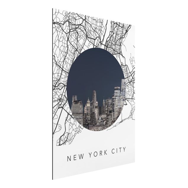 Küche Dekoration Stadtplan Collage New York City