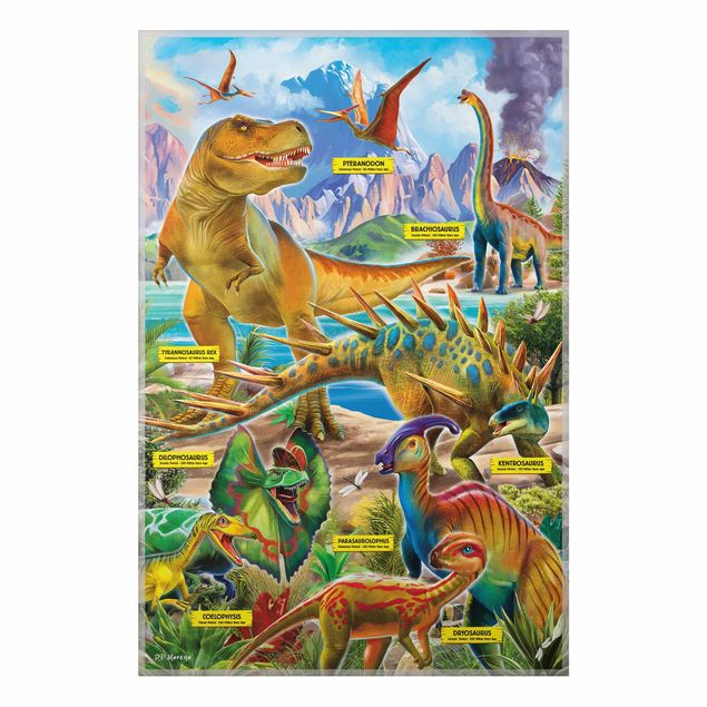 Wandbilder Modern Die Dinosaurierarten