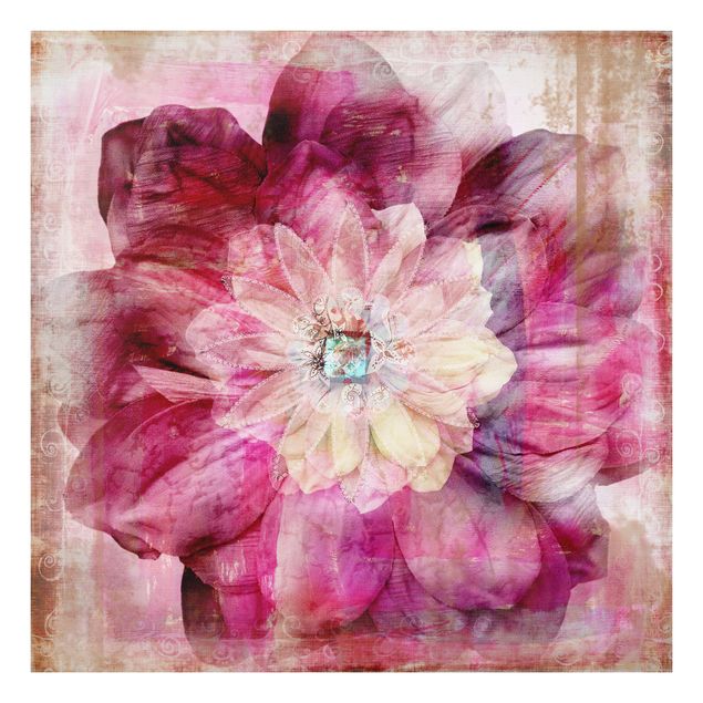 Wandbilder Floral Grunge Flower