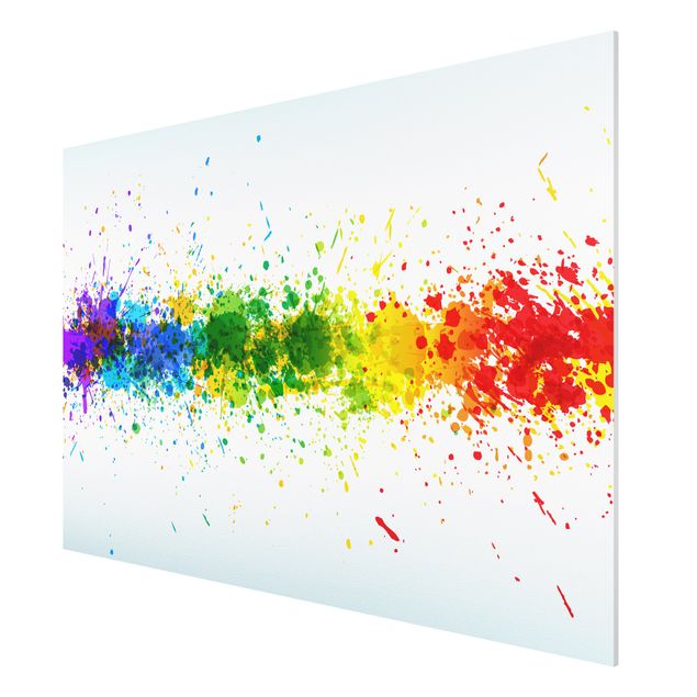 Wandbilder Abstrakt Rainbow Splatter