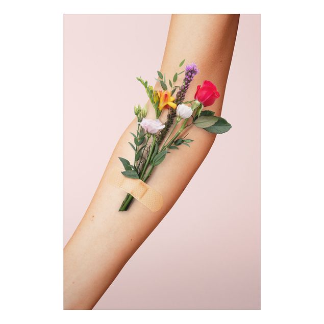 Wandbilder Floral Arm mit Blumen