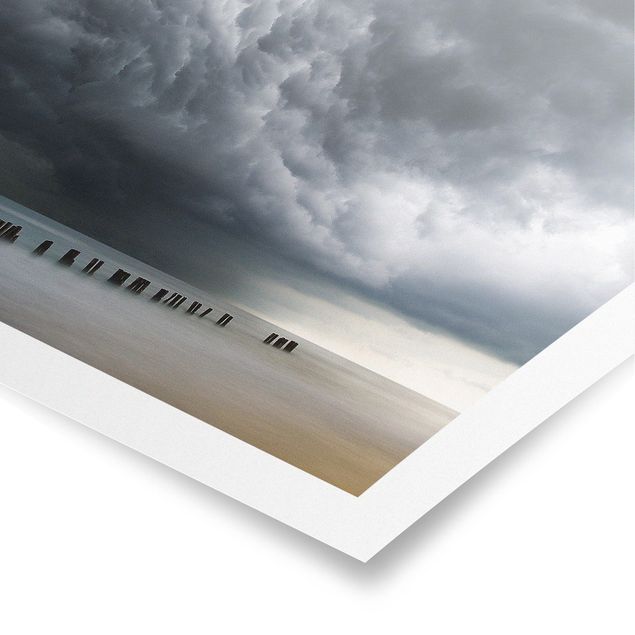 Poster Meer Sturmwolken über der Ostsee