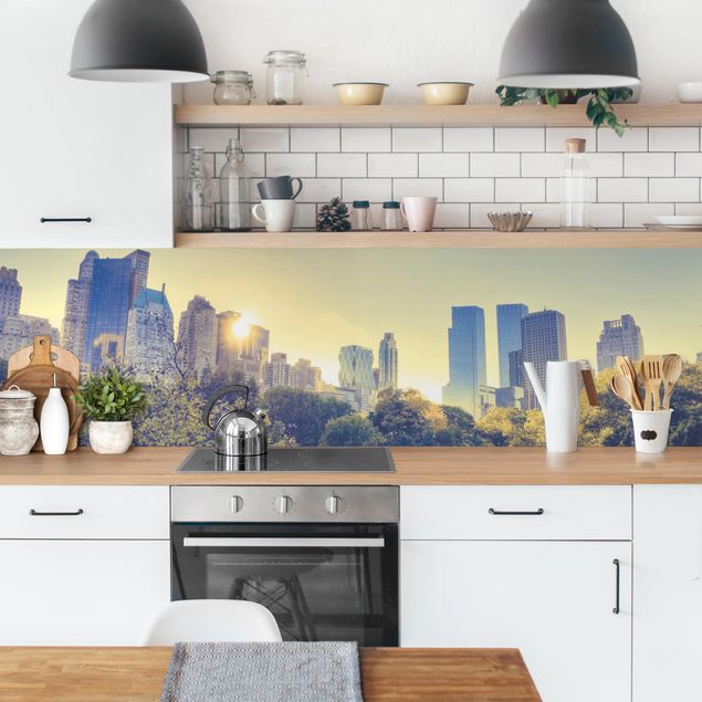 Küchenrückwand Folie selbstklebend Skyline Peaceful Central Park