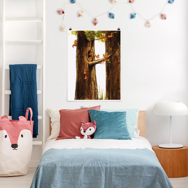 Wandbilder Landschaften Zuhause der Einhörnchen