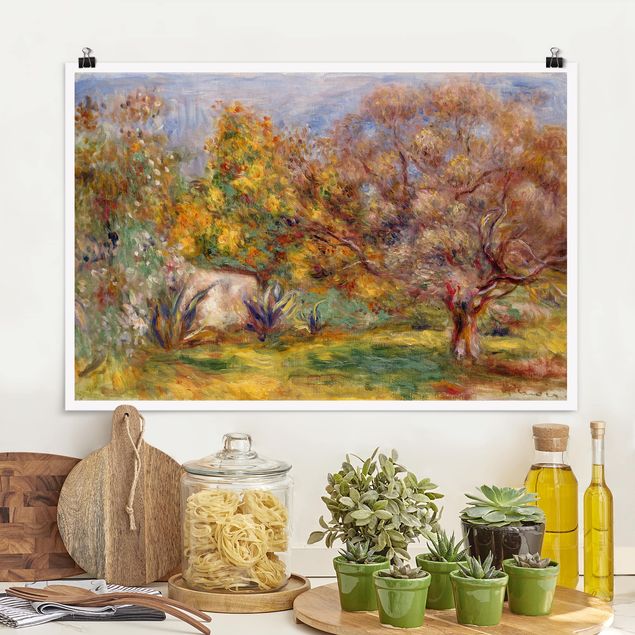 Küche Dekoration Auguste Renoir - Garten mit Olivenbäumen