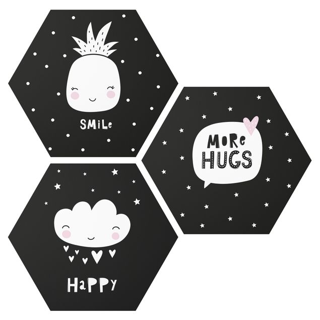 Foto auf Hartschaumplatte Happy Smile Hugs