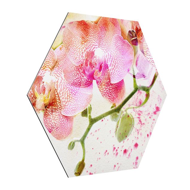 Wandbilder Blumen Aquarell Blumen Orchideen