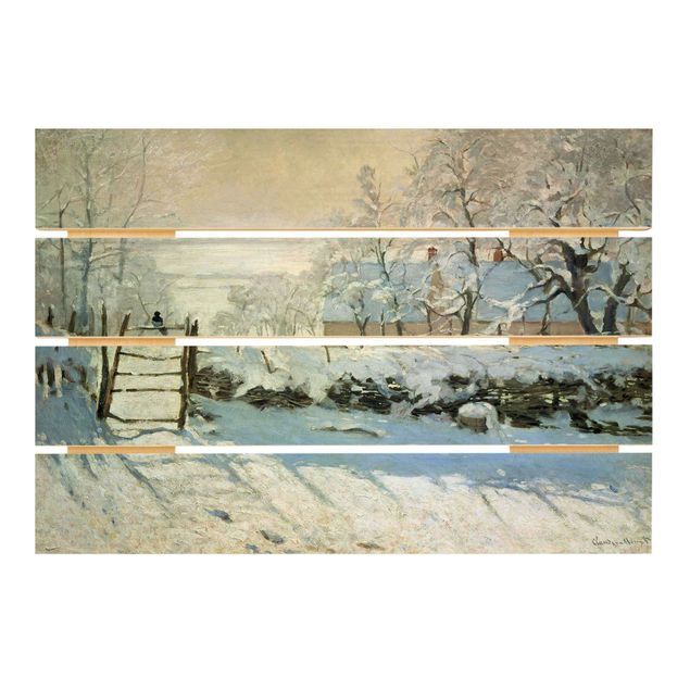 Holzbild Natur Claude Monet - Die Elster