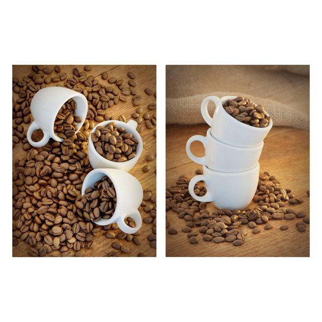Bilder 3 Espressotassen mit Kaffeebohnen