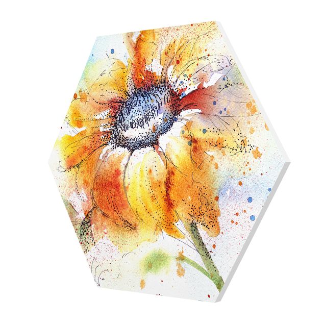 Bilder auf Hartschaumplatte Painted Sunflower