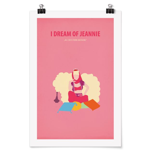 Wandbilder Portrait Filmposter I dream of Jeannie