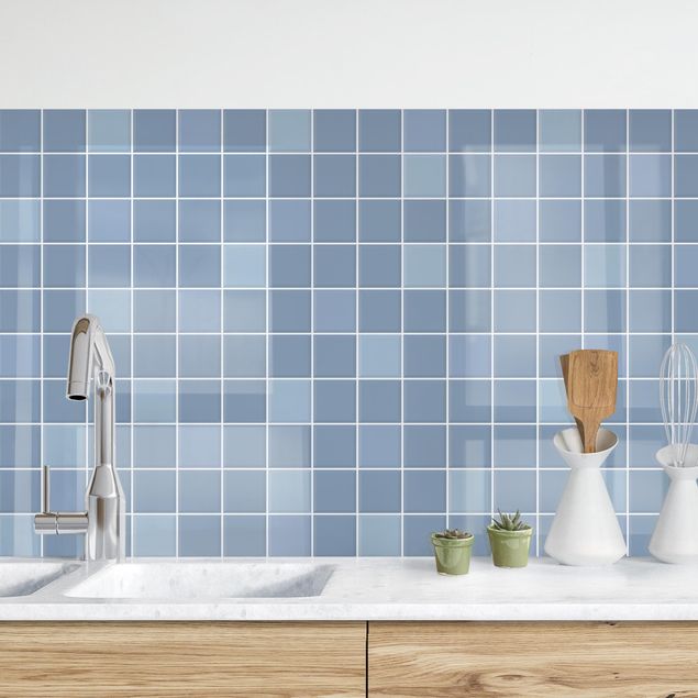 Wanddeko Küche Mosaik Fliesen - Hellblau